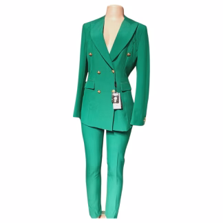 Woman 2 Piece  Green Suit
