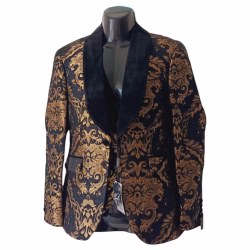 Man Tuxedo Gold and Black Formal suit