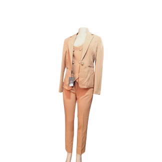 Ladies 3 Piece Formal Peach Suit